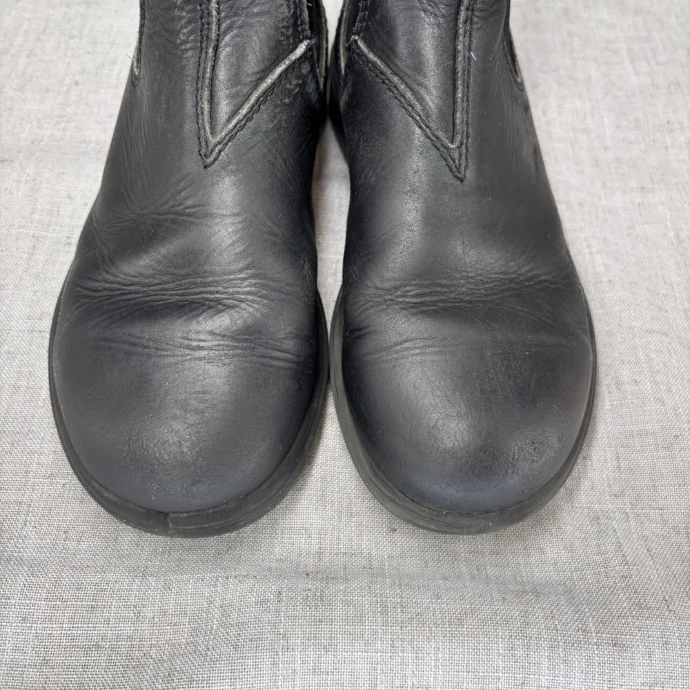 Blundstone Kids Series Black Leather Chelsea Boots Pull On Big Kids US Size 3